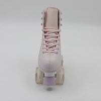 Patins à roulettes Quad extérieurs pour femmes et filles de haute qualité avec roue en cuir synthétique synthétique et patins à roulettes clignotants en PVC