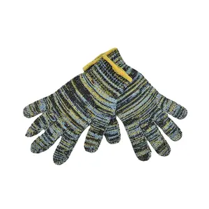 Yiwu-guante de seguridad para el trabajo, algodón mezclado de colores, nailon tejido de alta calidad, Industrial, para construcción, venta directa de fábrica