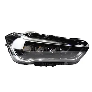 Luces de coche para BMW X1 faro proyector lente 2016-2020 F48 señal cabeza lámpara LED faros Drl accesorios Automotrices