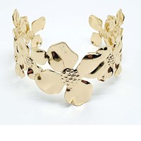 Bracelet en acier inoxydable à chaîne et à maillons, motif creux, plaqué or 18 carats, étanche, tendance, bijoux pour femmes, nouvelle collection