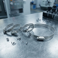 Abrazadera de Manguera de Doble Línea de Acero Galvanizado con Acabado de Zinc Ajustable y Personalizable con Soporte OEM