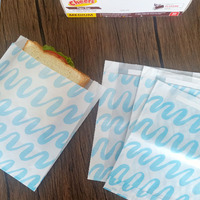 Sacs en papier kraft imprimés flexo personnalisés à prix avantageux, recyclables et résistants à la graisse pour sandwichs, pizzas et aliments pour animaux de compagnie