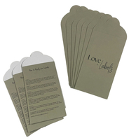 Enveloppe en papier kraft brun personnalisée, en carton, avec carte blanche, pour l'emballage d'encens