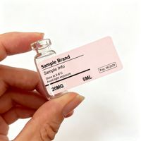 Étiquettes pour flacons de peptides, autocollants adhésifs imperméables pour l'emballage de flacons de 3 ml, 5 ml, 10 ml
