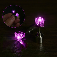 Boucles d'oreilles tendance en acier inoxydable, étanches, inaltérables, plaquées or 18 carats avec barre lumineuse LED pour femme