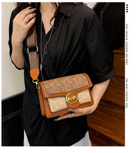 Niche vintage Design sacs à main en cuir texturé tendance petit sac carré de luxe épaule bandoulière sac fourre-tout pour les femmes - Product Image 4