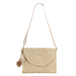 Nueva moda simple hecha a mano, bolso tejido multiusos, bolso de playa, bolso informal para mujer 30 - Product Image 1