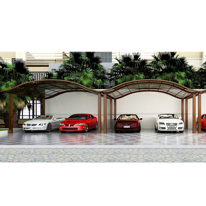 Abri de voiture en polycarbonate creux avec revêtement anti-UV, cadre en <span class=keywords><strong>métal</strong></span>, imperméable, <span class=keywords><strong>double</strong></span> auvent, <span class=keywords><strong>garage</strong></span> extérieur - Product Image 5