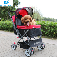 Poussette de voyage pliable de luxe pour animaux de compagnie, grande taille, quatre roues, haute qualité, pour chiens et chats