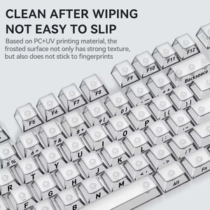 High Quality Transparent Engraved Keycaps 6.25U 1.75U OEM Height Glossy Top Matte Texture Sided PC Craftsmanship - Product Image 3