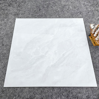 Bahan Bangunan Penjualan Panas Porcelanato 60x60cm Ubin Porselen Anti-Selip Mengkilap Desain Modern Abu-abu untuk Penggunaan Lantai Interior