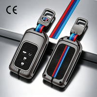 Housse de clé de voiture en alliage de zinc et silicone de luxe avec logo personnalisé, haute qualité, étanche et résistante à l'usure, pour clé Honda City
