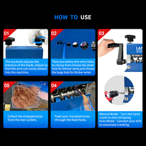 Pelacables Manual Portátil Pequeño para Uso Doméstico, Máquina Pelacables de 0.2-20 mm, Sin Necesidad de Energía Eléctrica - Product Image 4