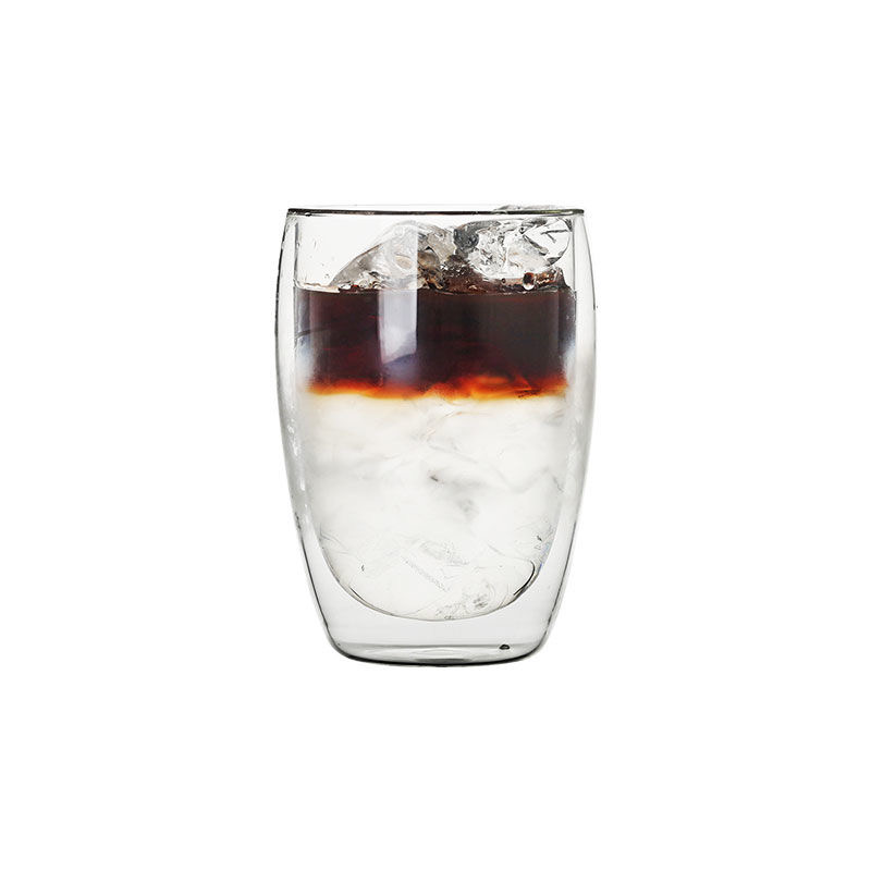 250/350/450ml double wall glass coffee tea cup