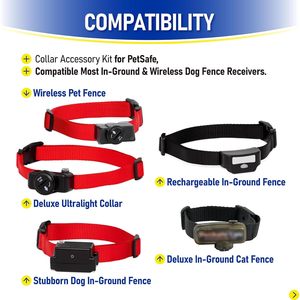 Kit de accesorios de repuesto PetSafe para collares receptores de perros, plástico negro, acero inoxidable, suministros de entrenamiento impermeables - Product Image 3