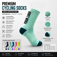 Usine de chaussettes personnalisées OEM ODM, faible MOQ, chaussettes de sport en nylon jacquard brodé pour la course, la gym, le cyclisme et les sports d'équipe
