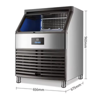 Machine à glaçons commerciale 130 kg, fabrique de glaçons en cubes automatique, machine à fabriquer des blocs de glace pour les entreprises, prix