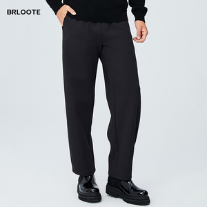 <span class=keywords><strong>Pantalones</strong></span> Casuales Personalizados BRLOOTE para Hombre, Cintura Media, Pierna Recta, Spandex/Nylon, Transpirables, Anti-Pilling, Teñido Liso, Talla XXL - Product Image 1