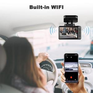 Caméras de recul cachées OEM 2 objectifs <span class=keywords><strong>Sony</strong></span> <span class=keywords><strong>4K</strong></span> GPS Boîte noire de voiture Surveillance de stationnement Wifi Caméra de tableau de bord DVR de voiture - Product Image 3
