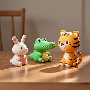 <b>Mini</b> Animal Figurines Pvc Cartoon Toys Q Version <b>Desk</b> Decor For Kids 2 To 4 Years Unisex - Product Image 5