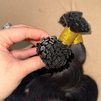Extensions de cheveux à plumes, bouclés birmanes, invisibles, à pointe en I, en cheveux humains vierges, double densité, à pointe en K, bouclés crépus birmanes, ondulés