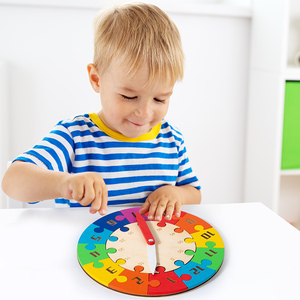 Orologio Digitale in Legno <span class=keywords><strong>Puzzle</strong></span> Educativo per Bambini da <span class=keywords><strong>2</strong></span> a 4 e da 5 a 7 Anni - Giocattolo per lo Sviluppo Intellettuale e l'Apprendimento del Tempo - Product Image 2