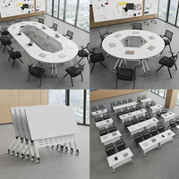 Bureau debout réglable au design moderne et épuré, pliable, multifonctionnel, durable, en bois blanc, idéal pour la formation en entreprise.