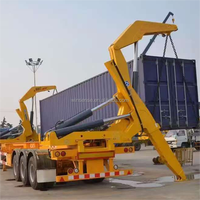 Remorque neuve de 20 pieds et 40 pieds avec grue pour conteneur, camion à benne latérale de 37 tonnes avec grue