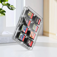 Boîte de rangement magnétique transparente double couche grande capacité pour cartes de jeu Nintendo Switch 2, 16 emplacements