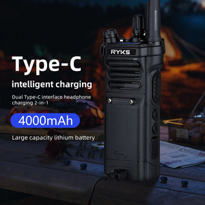 Radio bidirectionnelle hybride 2026 RYKS 10W POC+UHF+VHF avec coque antichute en TPE et PC, double PTT, double écran, autonomie ultra longue de 7 jours - Product Image 4