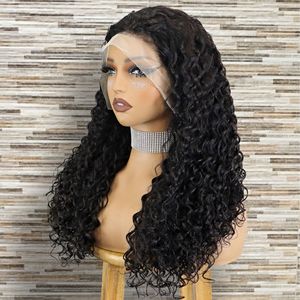 Pelucas de Cabello Humano Virgen con Ondas de Agua, Densidad 350%, Peluca de Encaje 13x4 SDD, Color Rizado, Pelucas Frontales de Encaje HD 13*4 para Mujeres Negras - Product Image 5