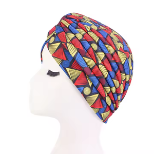 Moda Color Mujer turbante sombrero pañuelo para la cabeza turbante mujeres patrón africano volante turbante gorra - Product Image 4