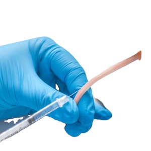 Material de entrenamiento de sutura de anastomosis de vena suave de sangre simulada de silicona rosa de 7mm X 15cm de alta calidad para ciencia médica - Product Image 1