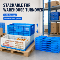 Conteneur en plastique HDPE vierge pliable de 630x330x257 mm pour l'élevage de volailles