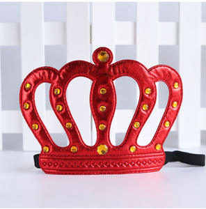 Couronne royale pour Halloween, accessoires de décoration d'anniversaire pour enfants, couronne en tissu doré, chapeau, coiffe, fournitures de fête en gros - Product Image 1