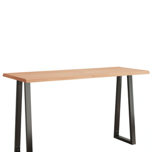 Tablero de mesa de madera maciza de 55,1x23,6 pulgadas, muebles rectangulares de diseño minimalista - Product Image 1