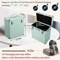 Étui de rangement pour disques vinyles en cuir personnalisé, capacité de plus de 30 disques simples de 12 pouces, étanche, pour CD, LP, enregistrements, collections, organiseur
