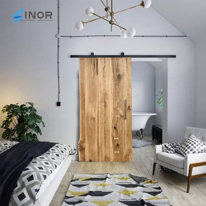 Puerta Corredera de Madera Sólida, Diseño de Partición Interior que Ahorra Espacio, Función de Deslizamiento Silencioso y Suave, para Cocina, Despensa u Oficina - Product Image 2