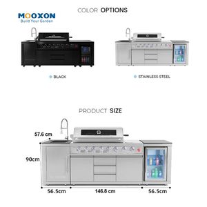 Ensemble de cuisine d'extérieur complet en acier inoxydable 304, conçu pour une longue durée de vie en extérieur - Product Image 4