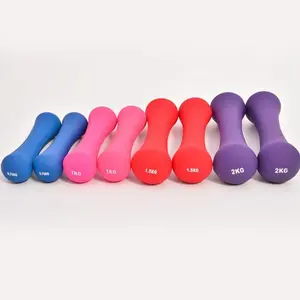 Mancuernas de Acero con Forma de Hueso para Ejercicios Aeróbicos en Casa para Mujeres, Barras de Gimnasio Coloridas de 1-5 kg para Ejercicios de Brazos, Venta al por Mayor - Product Image 2