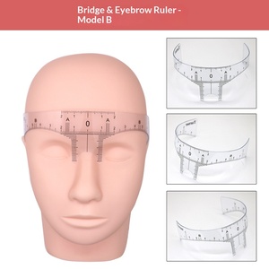 <span class=keywords><strong>Règle</strong></span> de maquillage permanent standard pour sourcils, gabarit de positionnement pour la symétrie du pont nasal, haute rigidité, pliable uniformément - Product Image 4