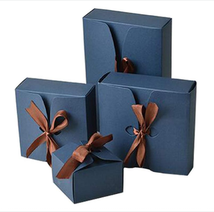 Cajas de panadería de cartón azul, recuerdo de boda dulce y embalaje de regalo de cumpleaños, cajas de dulces de papel para galletas y recepción de boda - Product Image 2