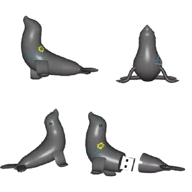 Customized 3D Animal Whale Shape Usb Flash Drive 1gb 2gb 4gb 8gb 16gb 32gb