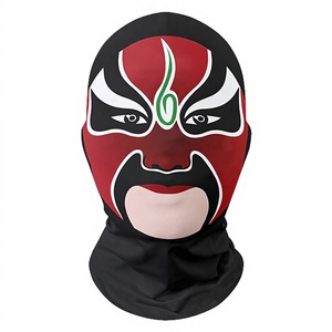 Masque facial 3D style opéra de Pékin chinois, cagoule amusante en polyester 100% pour cosplay unisexe - Product Image 2