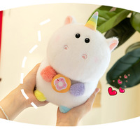 Coussin en peluche Licorne Arc-en-ciel Viral, Super Doux, en Coton PP, Animal en Peluche à Câliner, Cadeau Mignon pour Filles, Accessoire d'Anniversaire pour Enfants