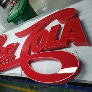 Carteles al aire libre con letras led, proveedor de fábrica, impermeable, tienda iluminada 3d, letreros de <span class=keywords><strong>cocacola</strong></span> - Product Image 4
