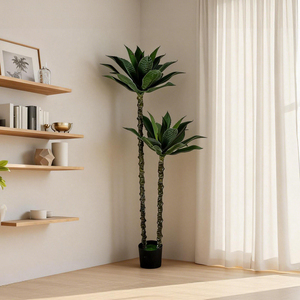 Flores Decorativas, Coronas y Plantas, Planta Artificial <span class=keywords><strong>de</strong></span> Agave, Árbol Artificial <span class=keywords><strong>de</strong></span> Plástico, Arreglos Florales para Bodas, Decoración para Eventos - Product Image 5