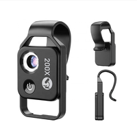 Clip Universal de SR-SM002 para teléfono inteligente, microscopio de 200X con 6 luces LED