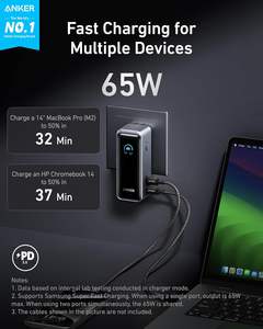 <span class=keywords><strong>Anker</strong></span> Prime Power Bank, Paquete de Batería de 9.600 mAh con Salida de 65W, Enchufe de CA Incorporado, Soporta PD 3,0 y PPS, Recarga Rápida de 30W - Product Image 2