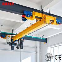Grue à suspension sur rail unique CATET de type Lx 1 à 2 tonnes avec palan électrique